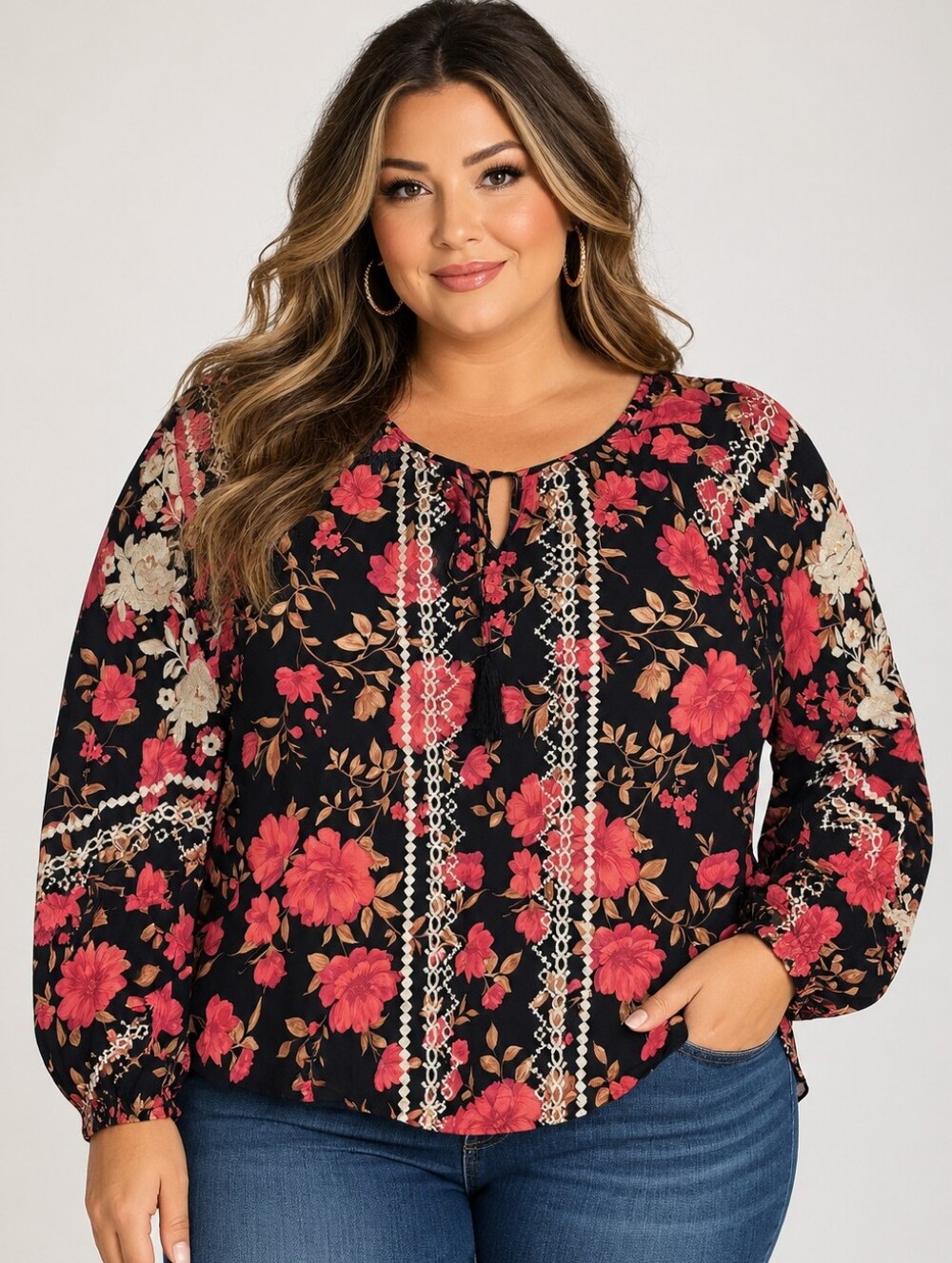 Savanna Jane Floral Embroidered Blouse